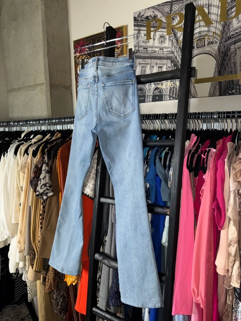 MOTHER The Outsider Sneak Jeans Full Moon Wash Mid Rise Bootcut Size 26 New NWOT